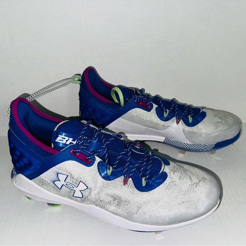 Under Armour Hovr Hybrid  Blue/White Baseball Cleats
